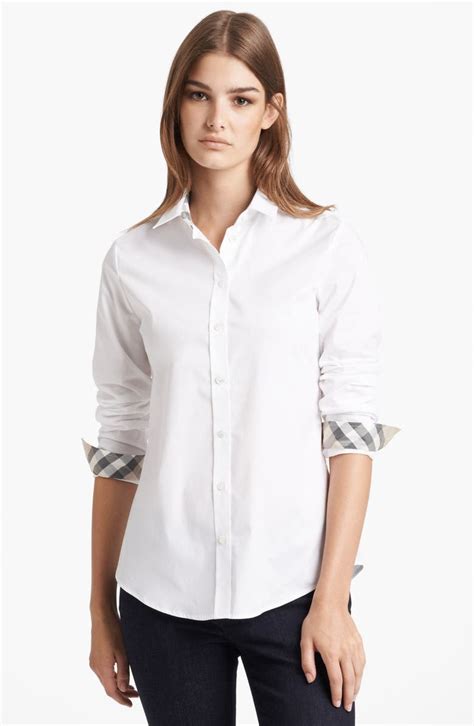 burberry button down shirt women's|Burberry button up shirt men.